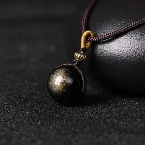 天然金曜石ペンダント